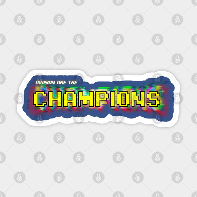 DIGIMON are the champions Sticker by Goingdigital